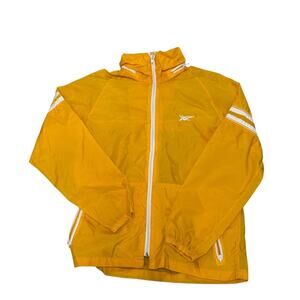 VTG Asics Tiger Full Zip Nylon Windbreaker With Zip Away Hood Pockets
